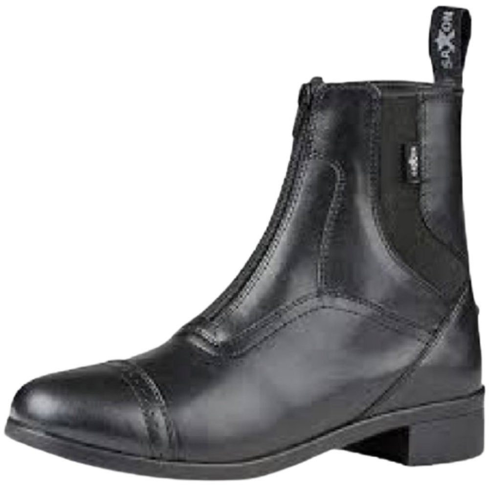 Saxon Syntovia Zip Paddock Boots - Black - 8.5